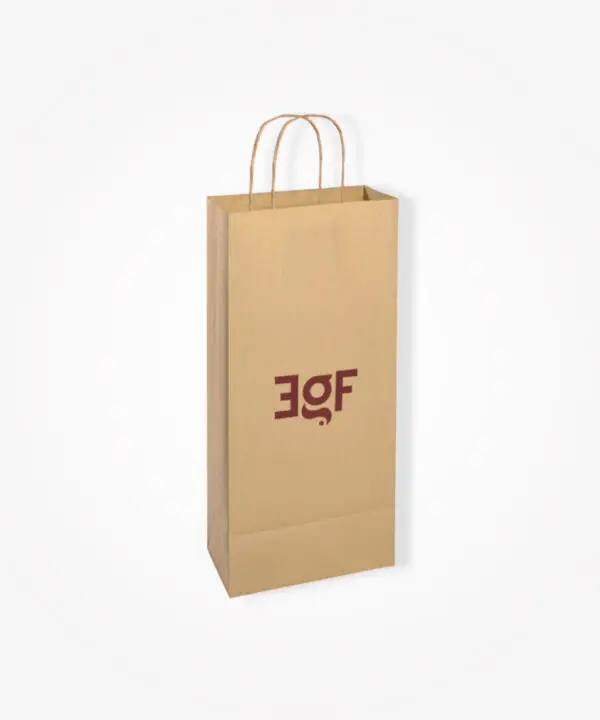 Shopper wine carta avana 18x8x39 100gr.