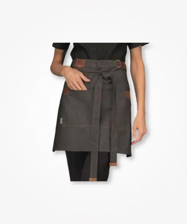 Grembiule corto con lacci lunghi